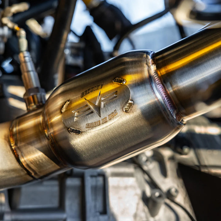 Racing 3 Inch Down Pipe with Bullet Muffler for Can-Am Maverick R