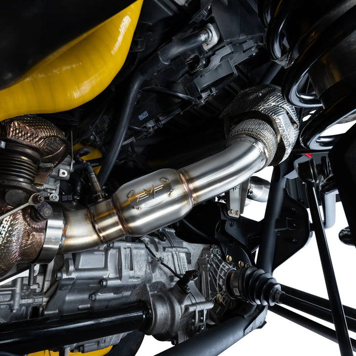 Racing 3 Inch Down Pipe with Bullet Muffler for Can-Am Maverick R