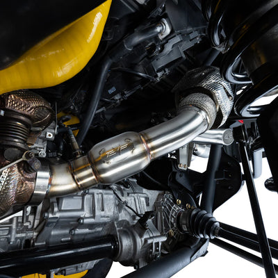 Racing Shocker Electric Side-Dump Down Pipe with Bullet Muffler for Can-Am Maverick R