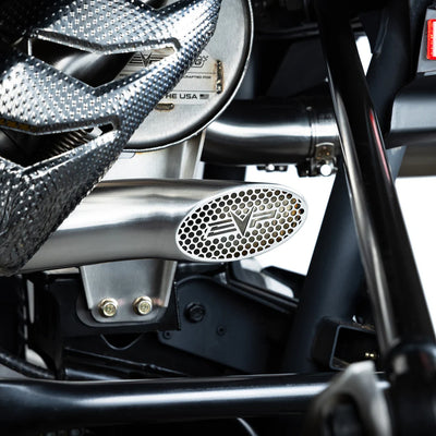 Racing Shocker Electric Side-Dump Down Pipe with Bullet Muffler for Can-Am Maverick R
