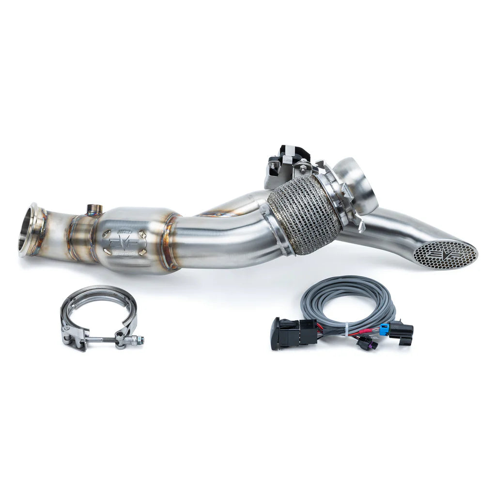 Racing Shocker Electric Side-Dump Down Pipe with Bullet Muffler for Ca ...