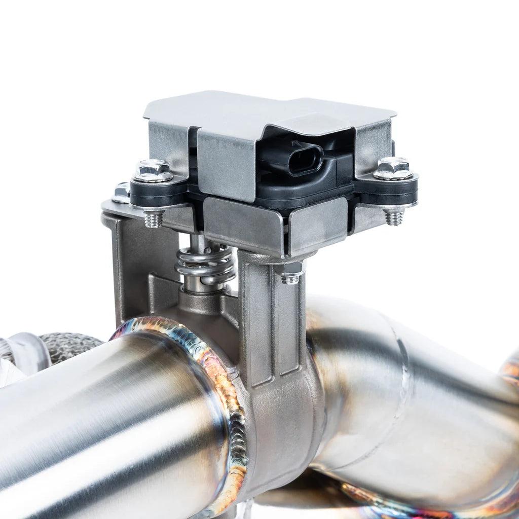 Racing Shocker Electric Side-Dump Down Pipe with Bullet Muffler for Can-Am Maverick R