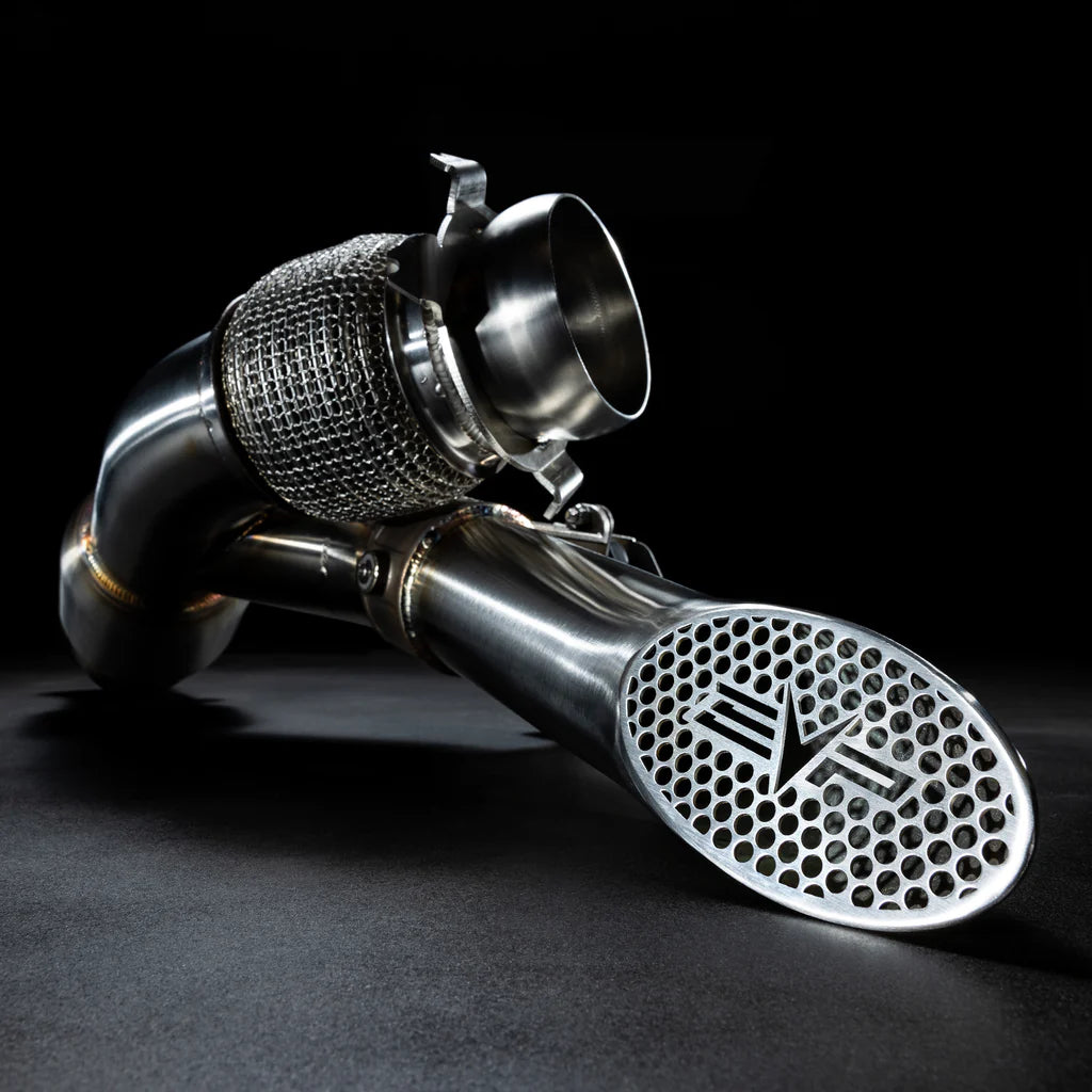 Racing Shocker Electric Side-Dump Down Pipe with Bullet Muffler for Can-Am Maverick R