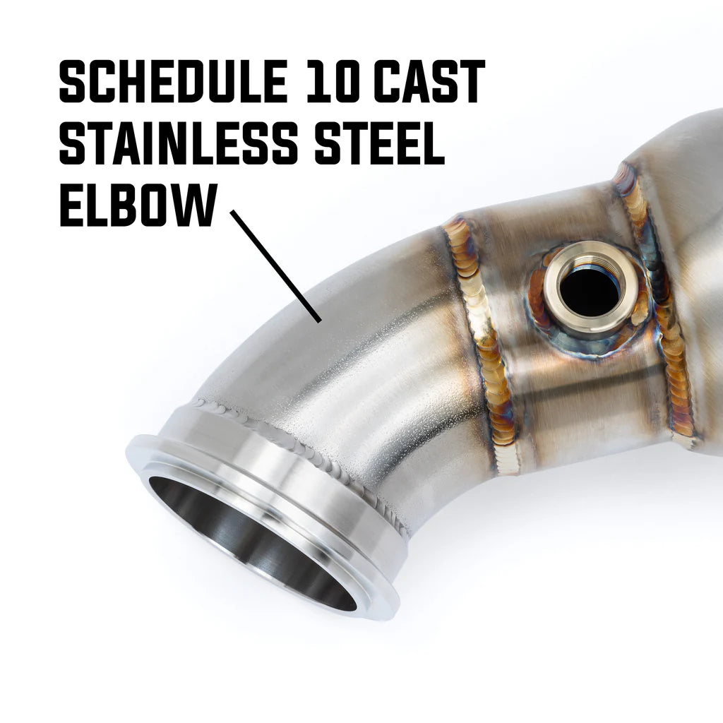 Racing 3 Inch Down Pipe with Bullet Muffler for Can-Am Maverick R