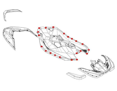 RIVA SEA-DOO 2014-23 SPARK MAIN DECK HARDWARE UPGRADE KIT
