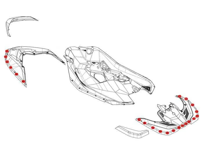 RIVA SEA-DOO 2014-23 SPARK FRONT & REAR DECK HARDWARE UPGRADE KIT