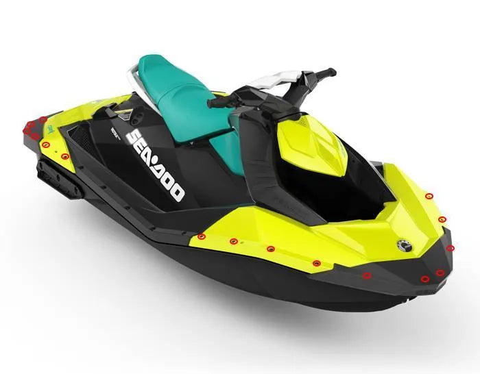 RIVA SEA-DOO 2014-23 SPARK FRONT & REAR DECK HARDWARE UPGRADE KIT